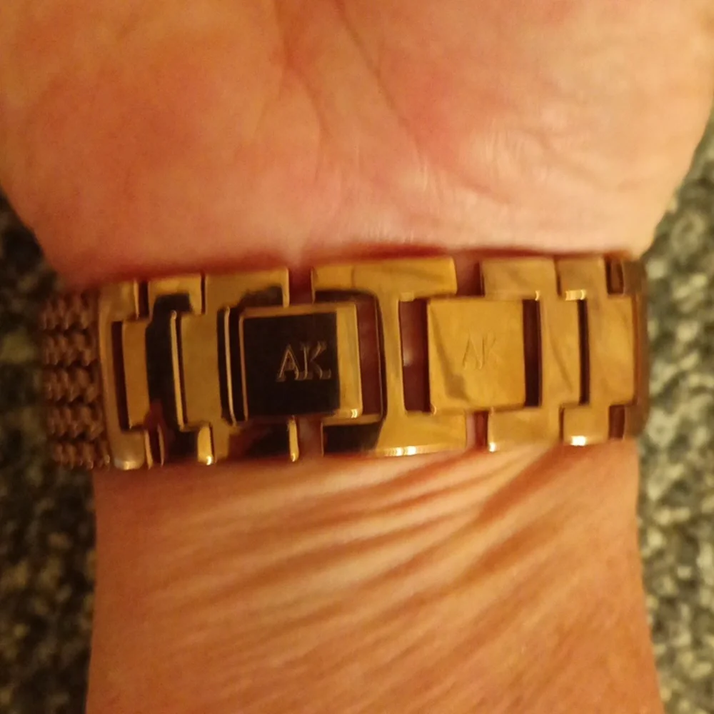Anne Klein mother pearl rose gold women's watch